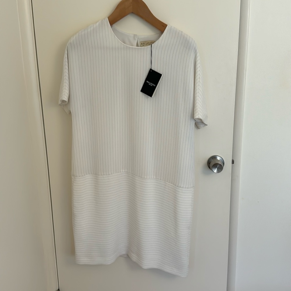 MM Lafleur cream dress with Lilic stripes XL